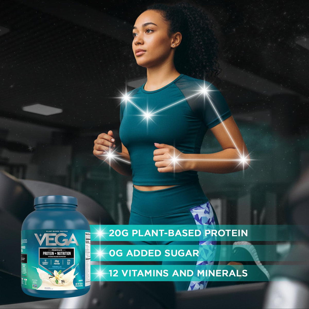 Plant Based Vegan Protein Powder Vanilla 2.3lbs K2231