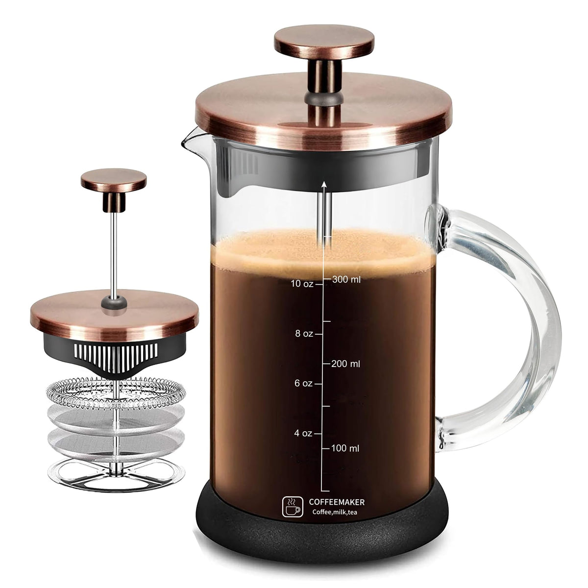 12 Ounce Stainless Steel French Press Coffee Maker F950522