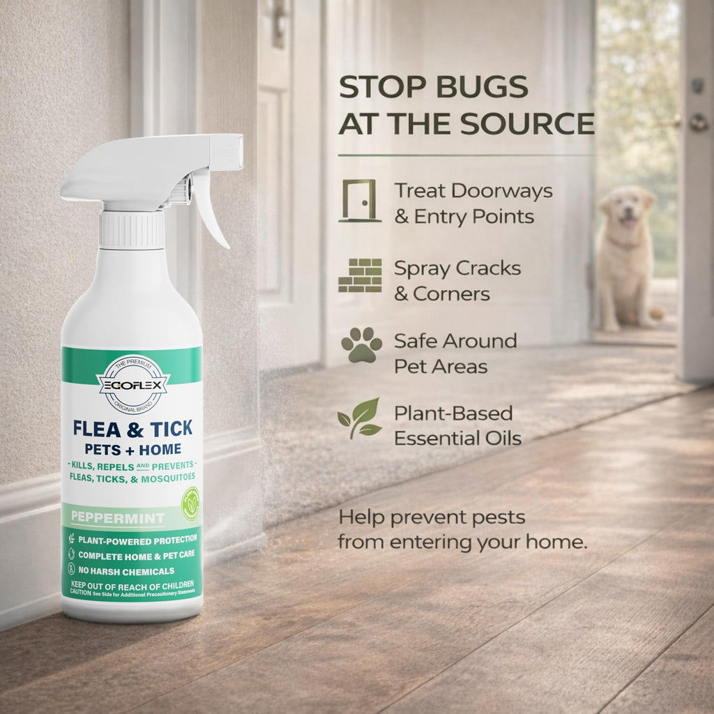 Plant-Based Flea Spray with Peppermint Scent 16oz D255321