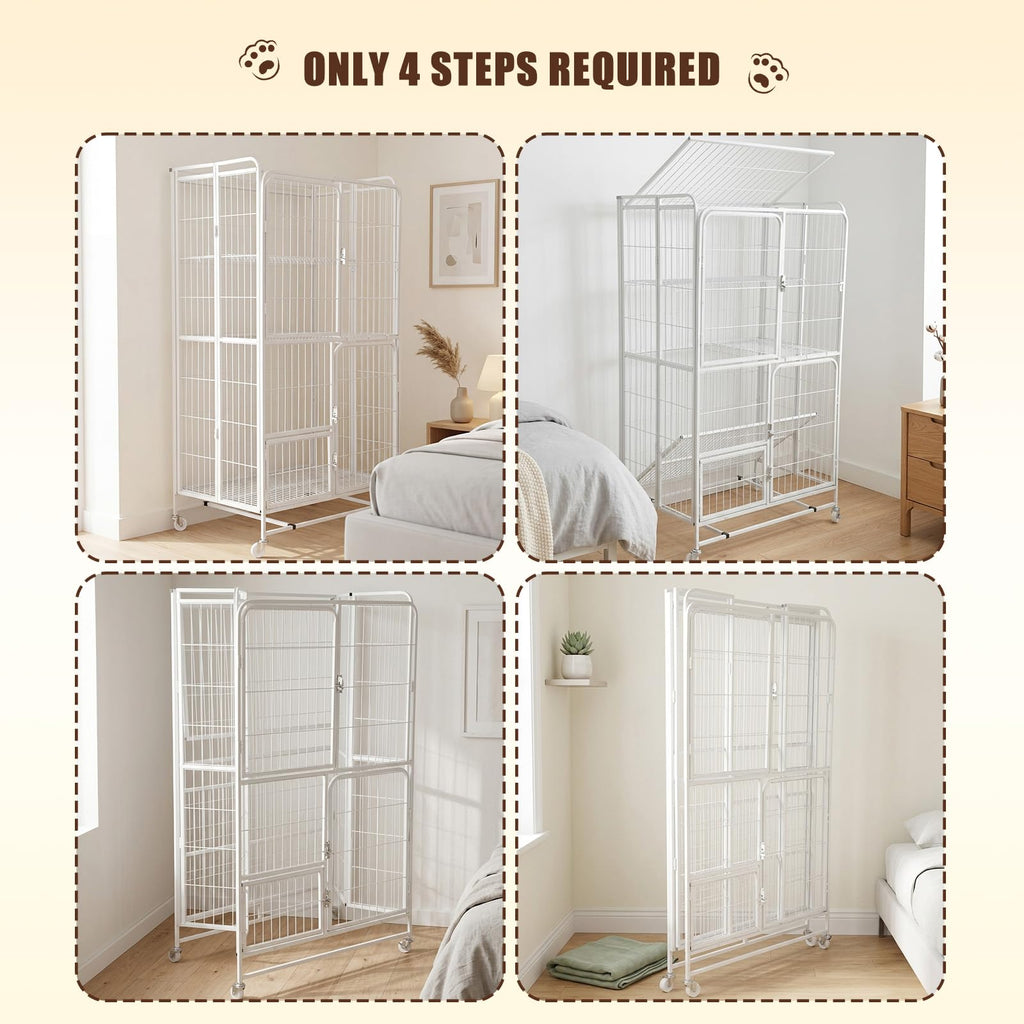4-Tier Metal Wire Cat Playpen Y377