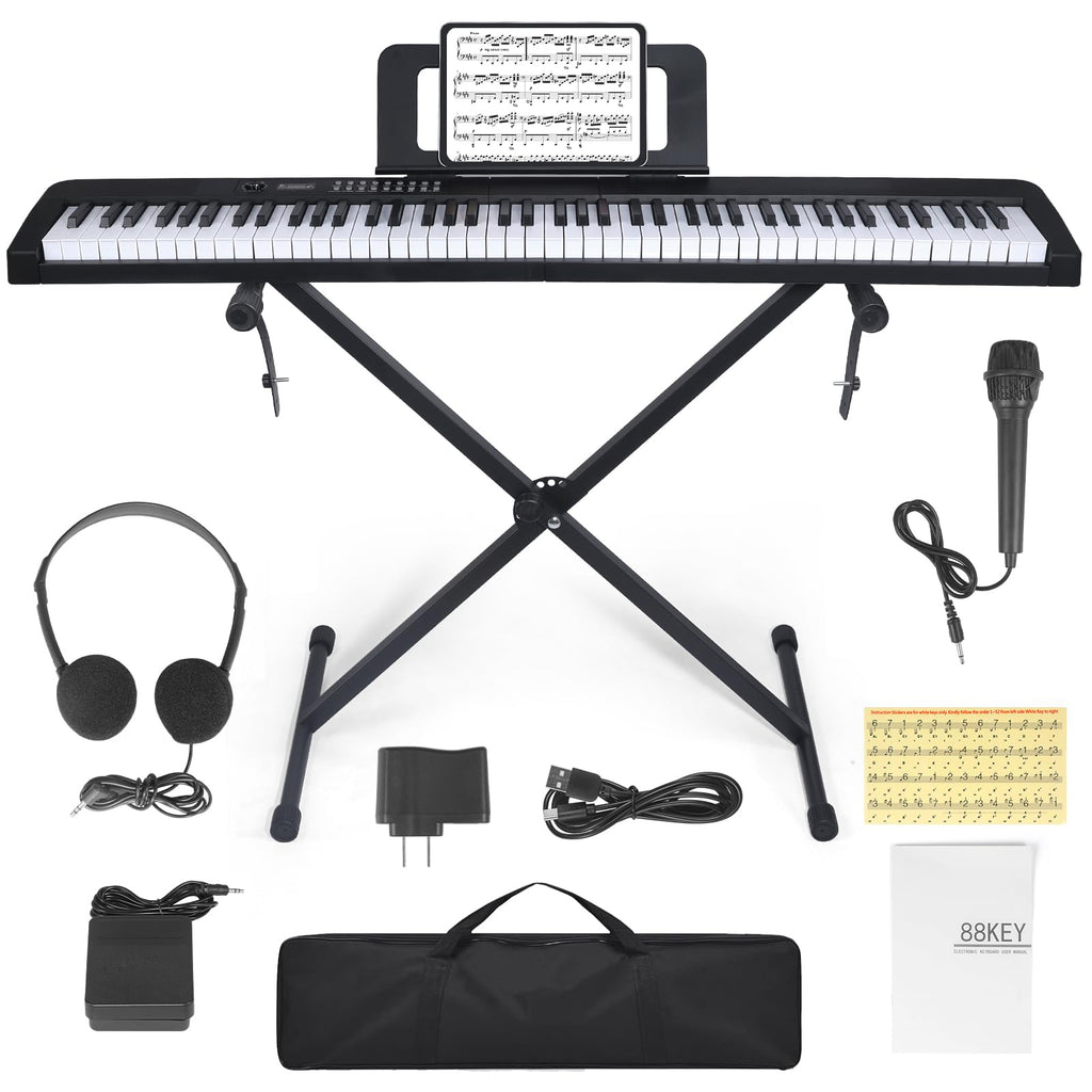 88 Key Electric Digital Piano with Semi Weighted Keys E7082