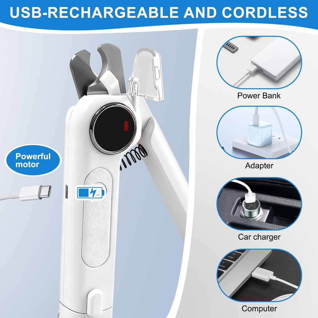 2-in-1 Dog Nail Clippers & Grinder with LED Light S3487