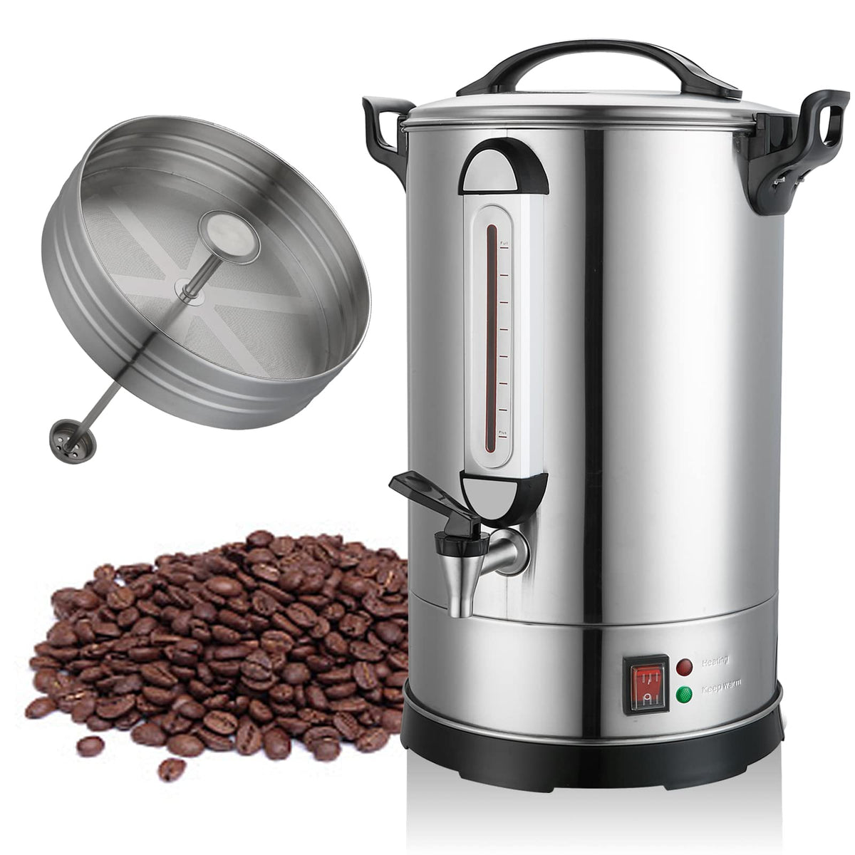 16L 304 Stainless Steel Commercial Coffee Urn B310415