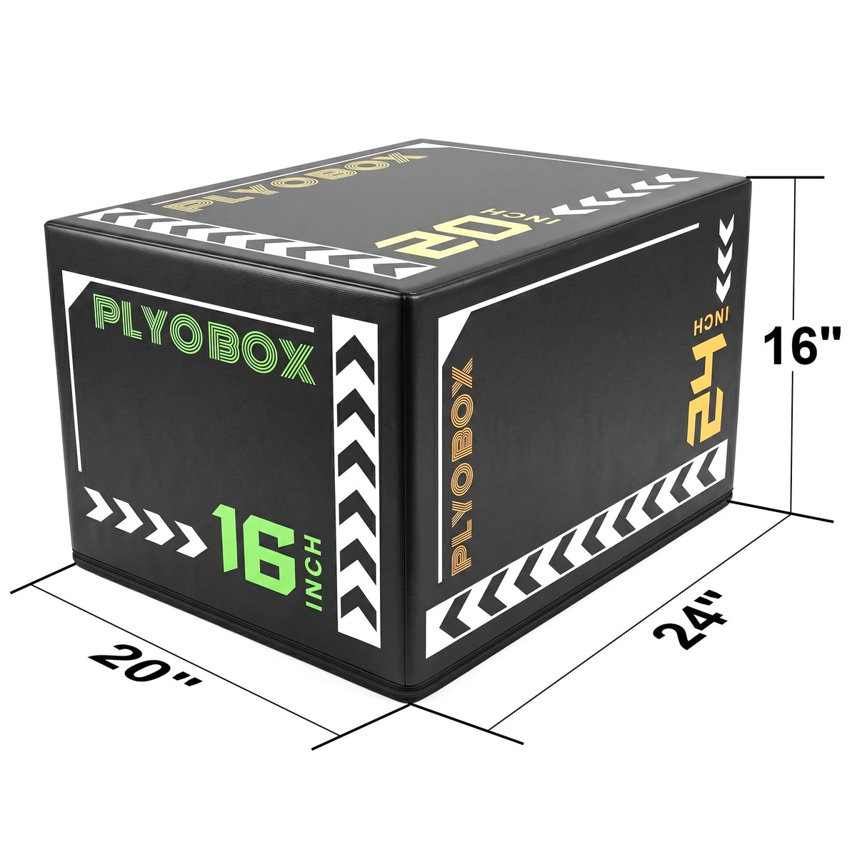 3-in-1 Plyometric Jump Box with 16/20/24" Heights J721