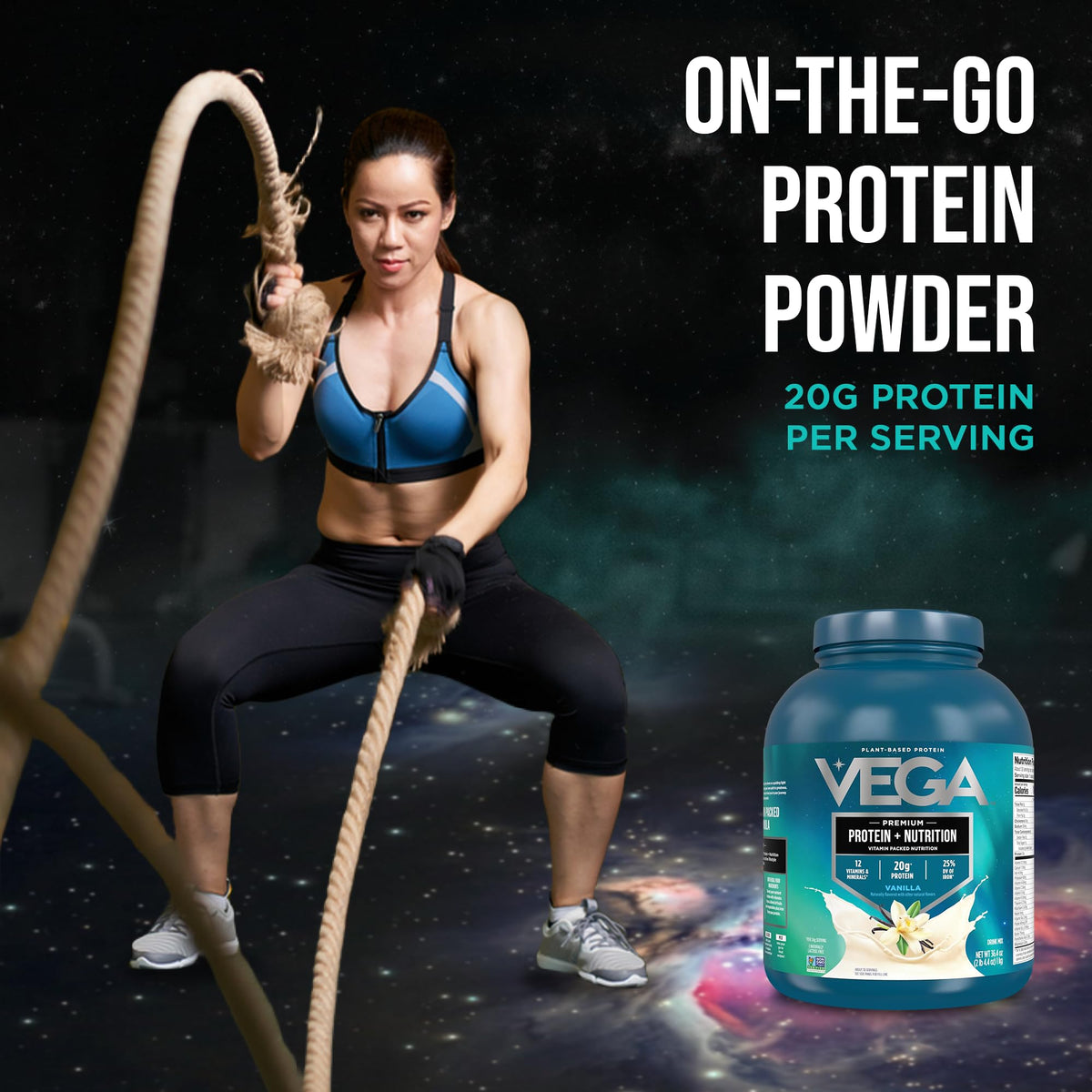 Plant Based Vegan Protein Powder Vanilla 2.3lbs K2231