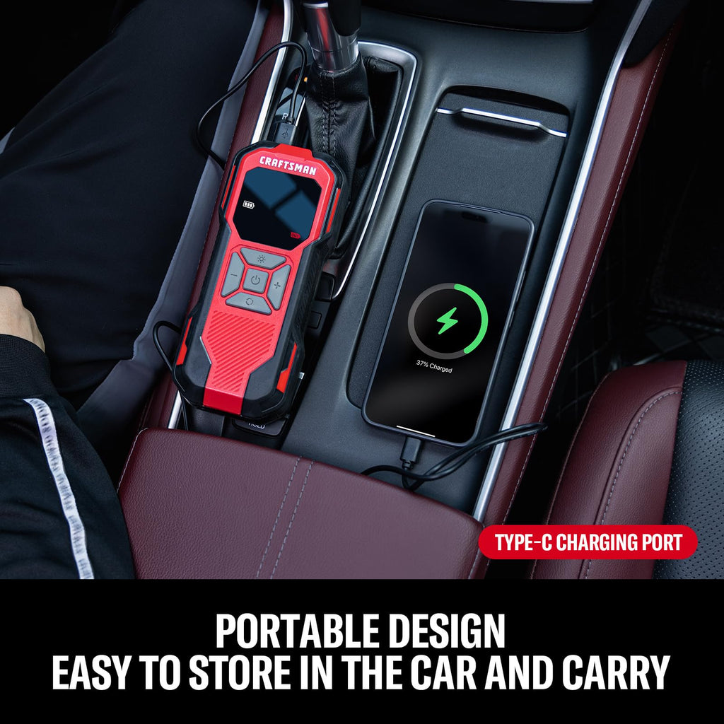 Cordless Portable Air Compressor with Digital Tire Pressure Gauge F8639