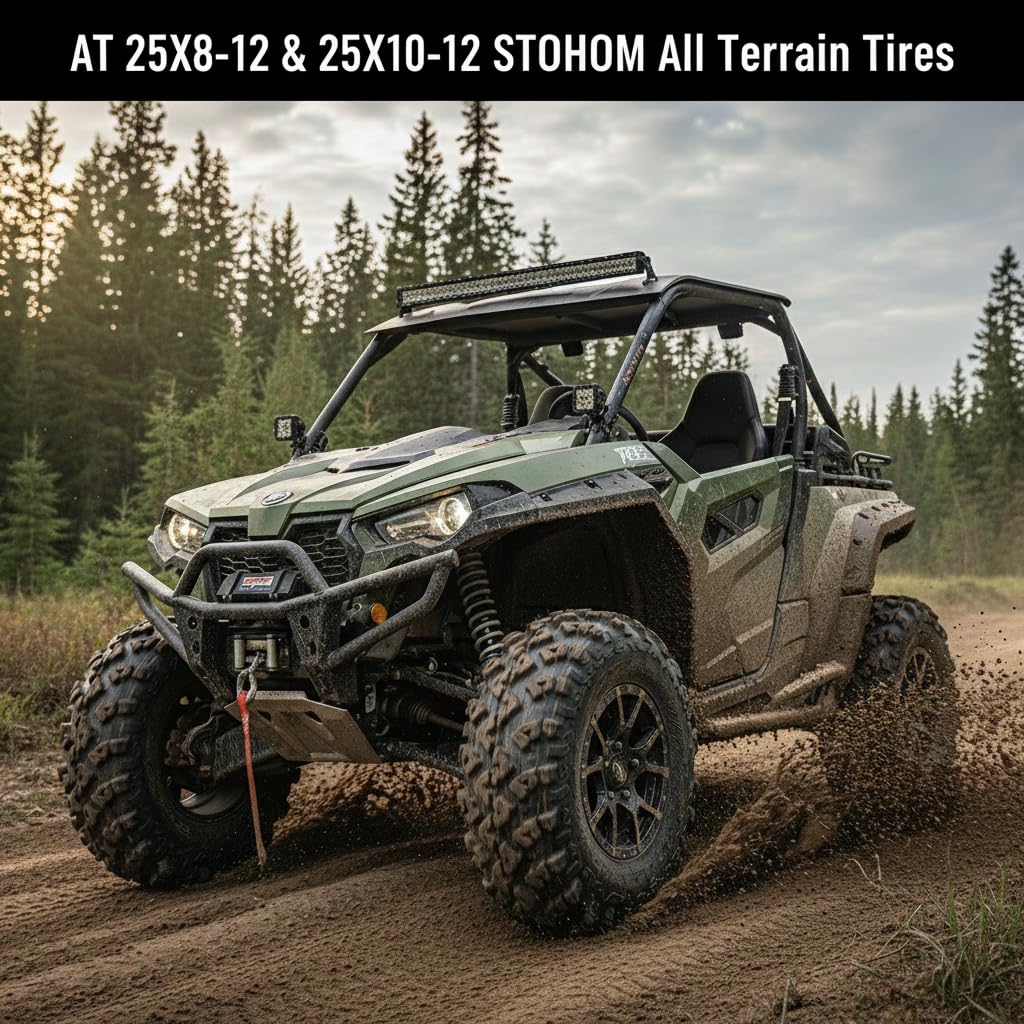 Set of 2 19x7-8 Tubeless ATV Tires V216