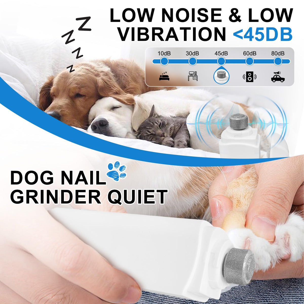 2-in-1 Dog Nail Clippers & Grinder with LED Light S3487