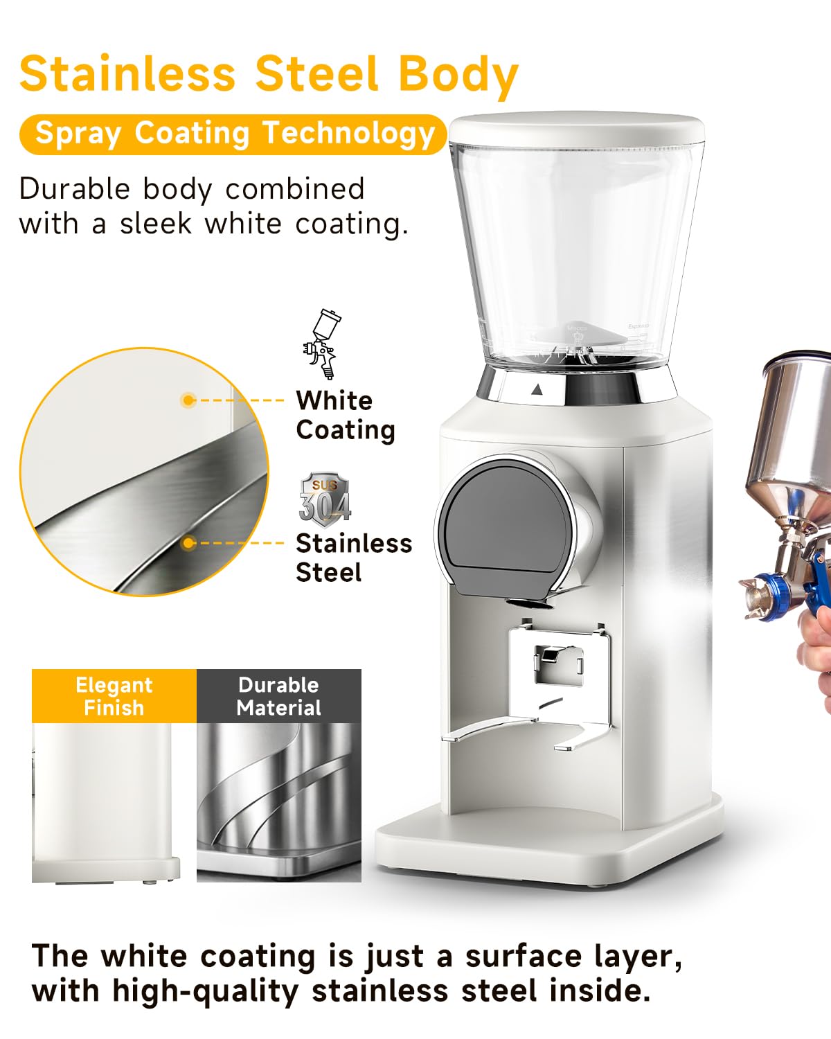 Conical Burr Coffee Grinder, 34 Settings P2804