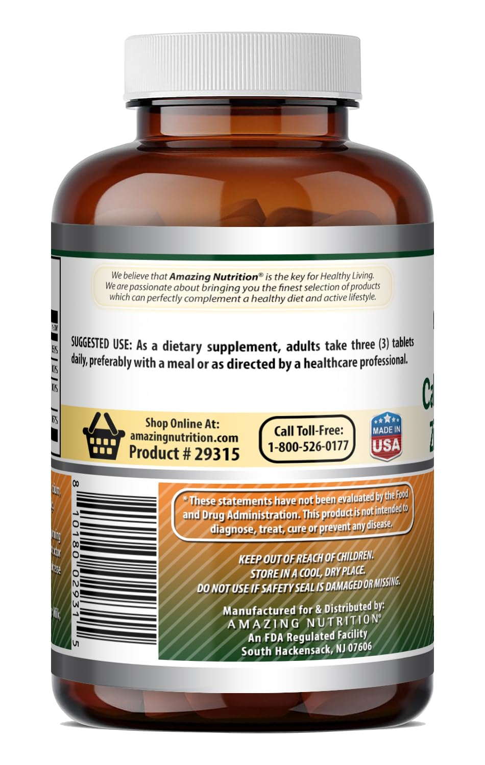 Calcium Magnesium Zinc D3 Tablets X861