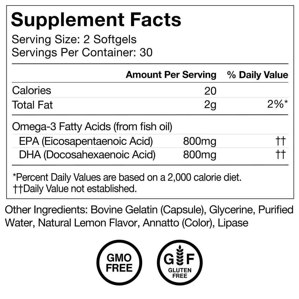 Omega-3 Fish Oil EPA & DHA 1,600mg Supplement H385712