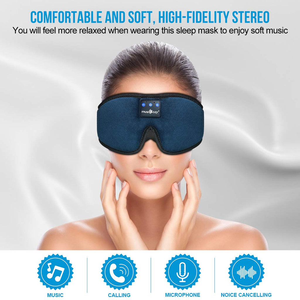 3D Bluetooth Wireless Headband Sleep Mask, Pack of 2 G571879