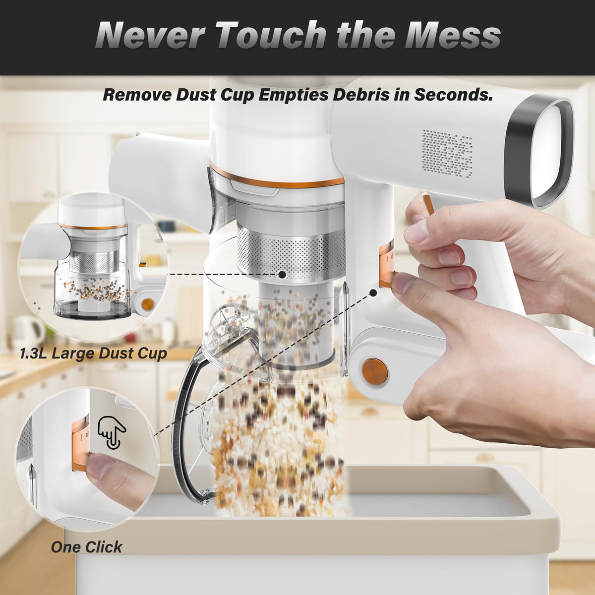 Cordless Stick Vacuum Cleaner 40000Pa Lightweight Handheld B657404