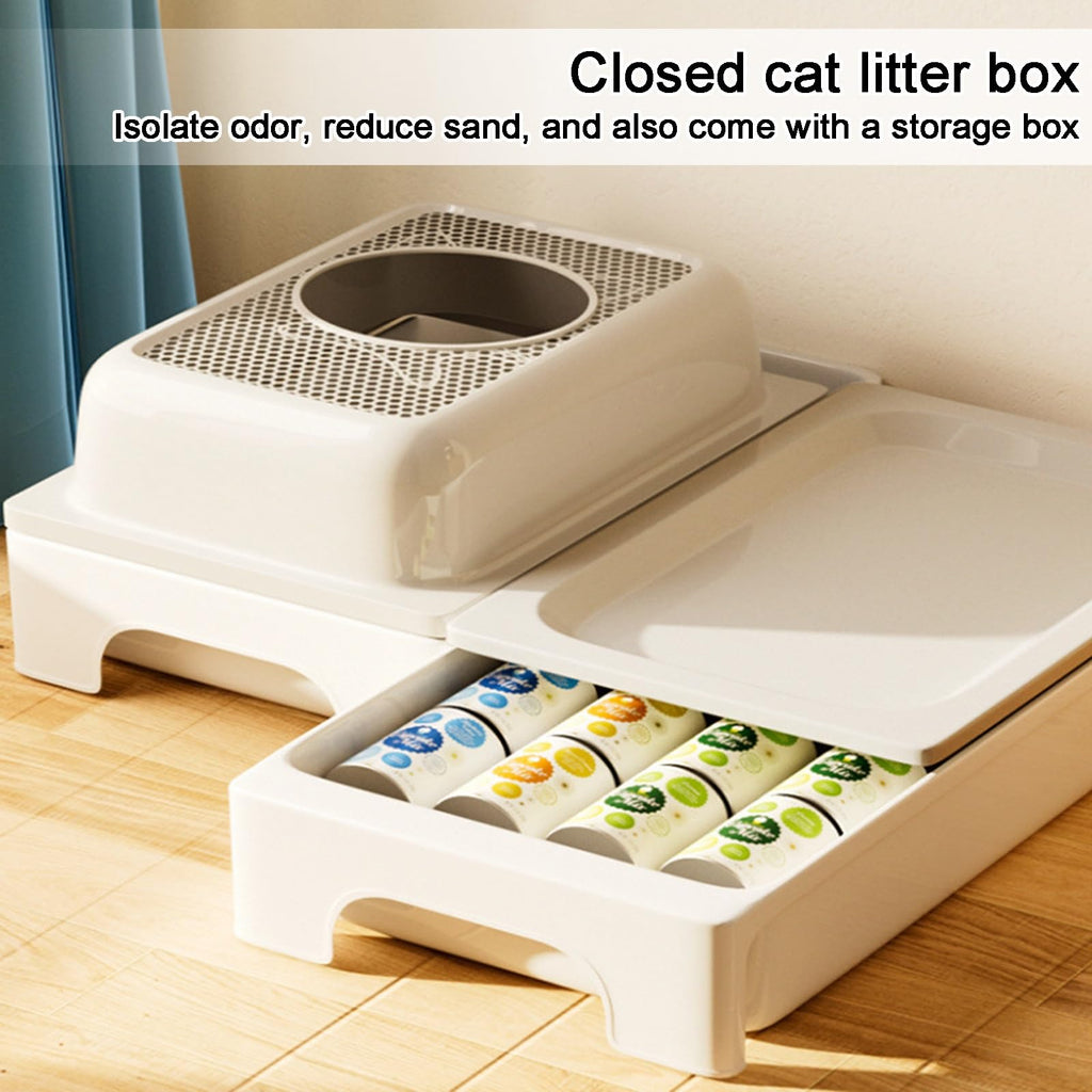 4-Tier Metal Cat Cage with Litter Box and Hammock O92330