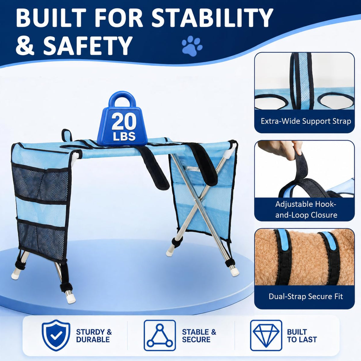 Pet Grooming Hammock with Stand D9912