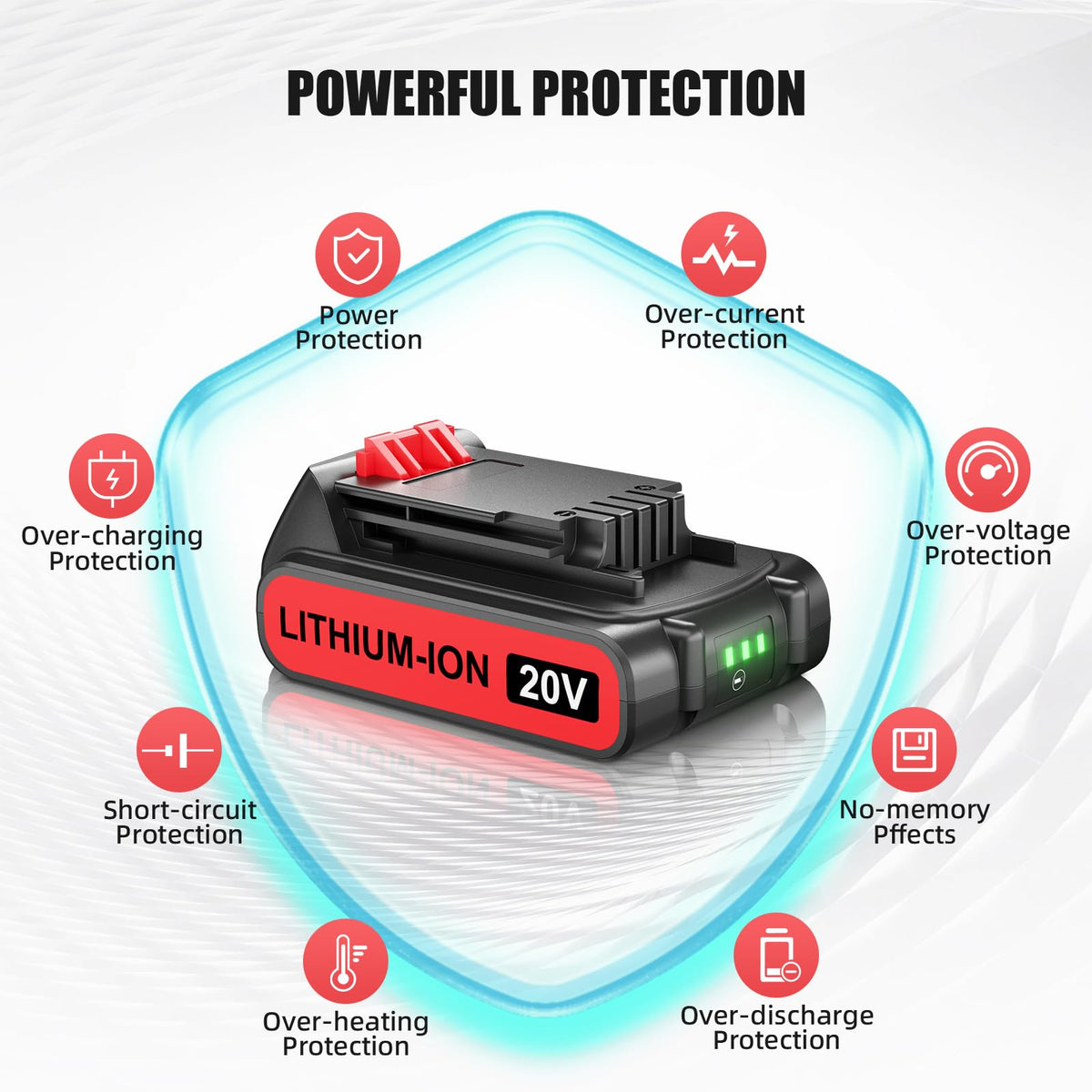 4.0Ah 20V Lithium Battery 2Pack V962