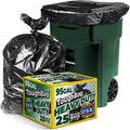 95 Gallon Heavy Duty Contractor Trash Bags, 25 Ct, Black, 1.2 Mil Z6551