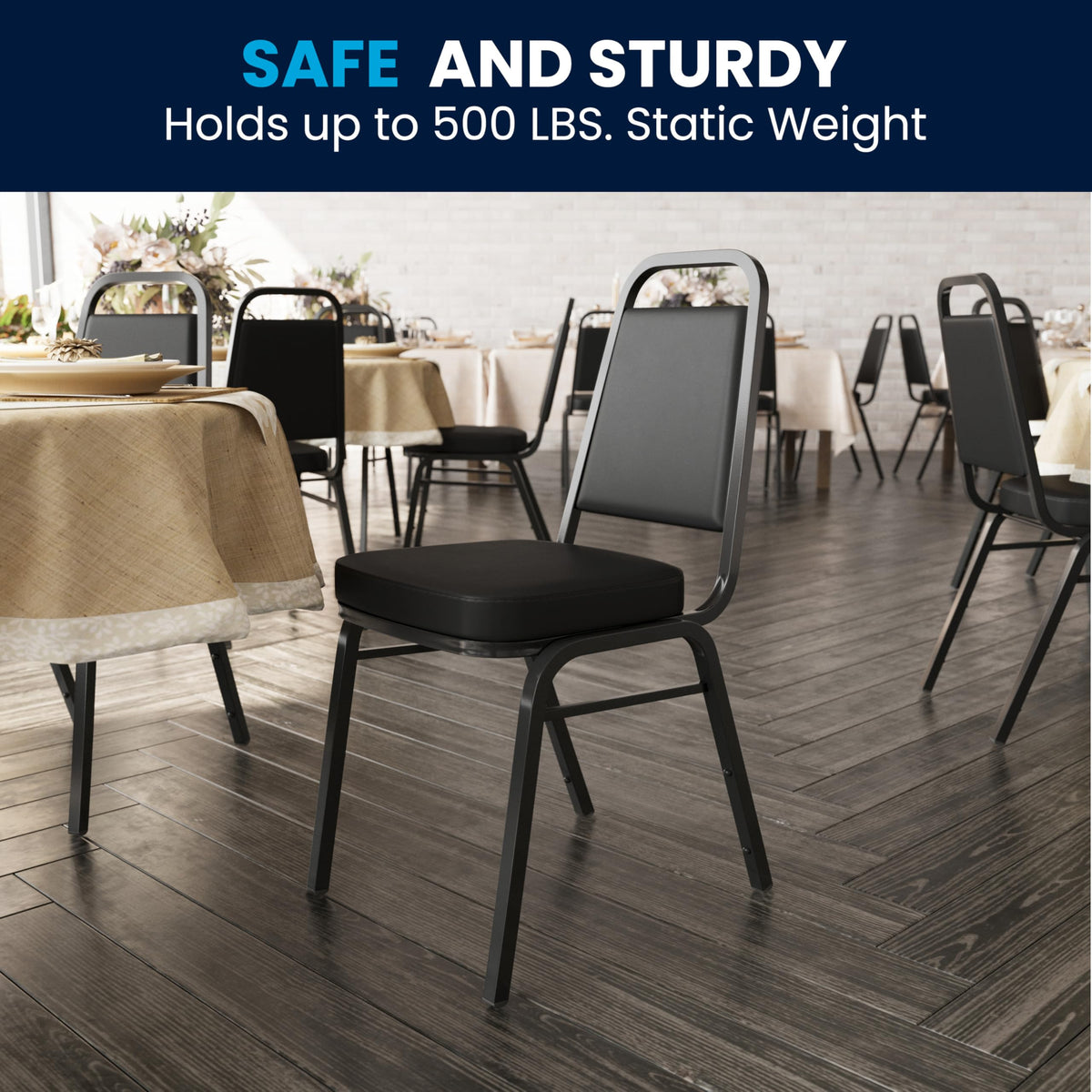 Black Stackable Banquet Chair U357