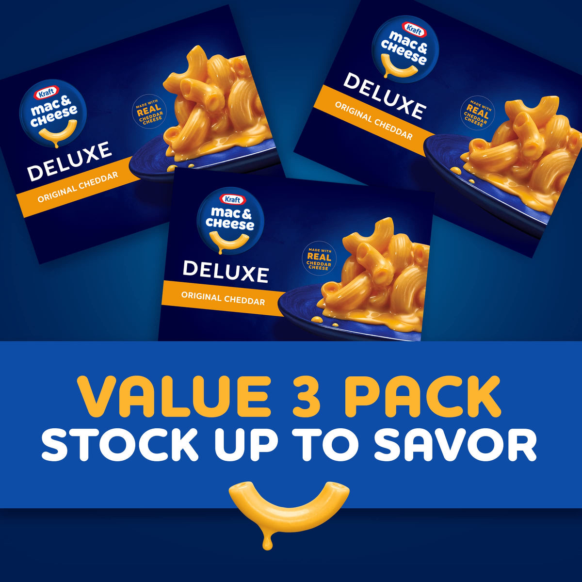 Mac and Cheese Dinner 3 Boxes Original Cheddar 14 oz C202781