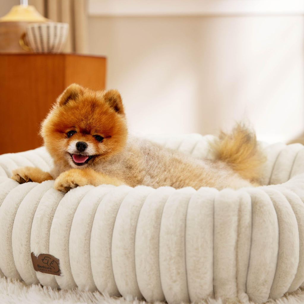 Cream Washable Dog Bed E83386