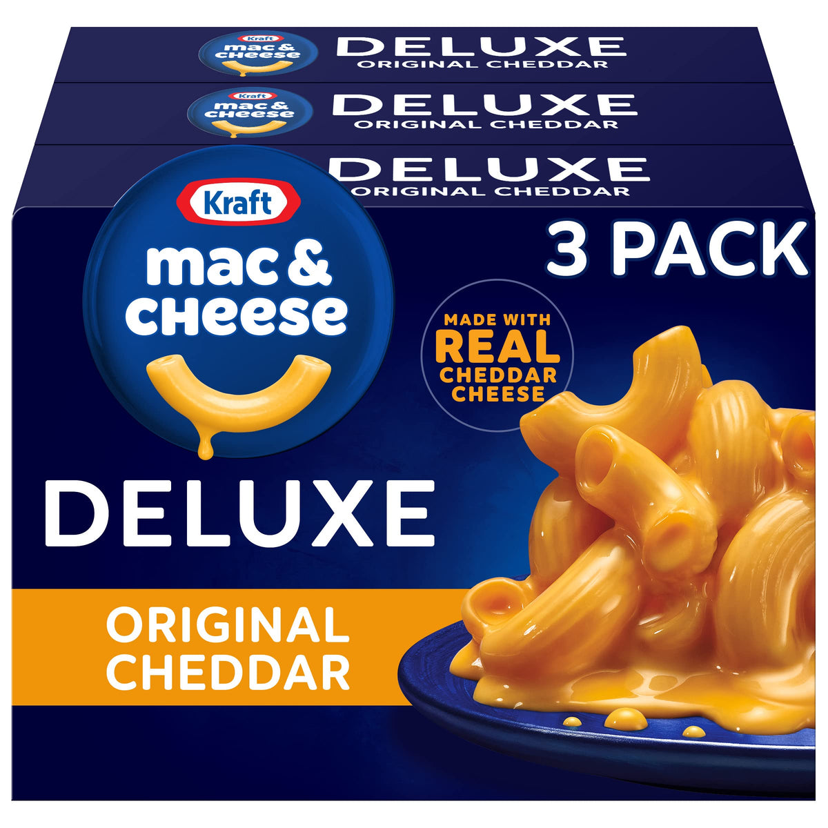 Mac and Cheese Dinner 3 Boxes Original Cheddar 14 oz C202781
