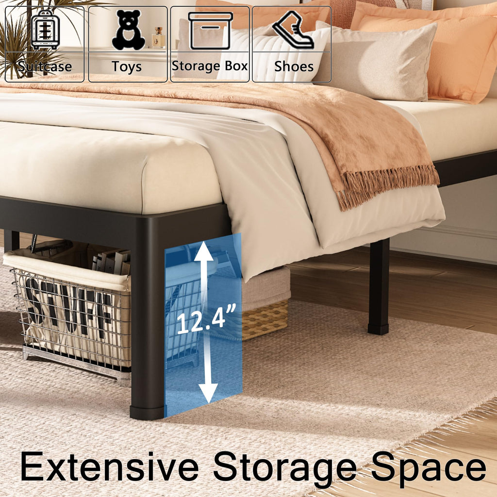 Queen Size 14 Inch Metal Platform Bed Frame T6933