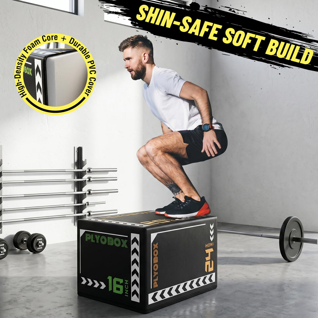3-in-1 Plyometric Jump Box with 16/20/24" Heights J721