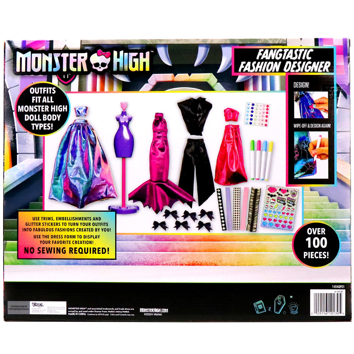 DIY Doll Clothing Craft Kit with Fabric & Sketchbook E614