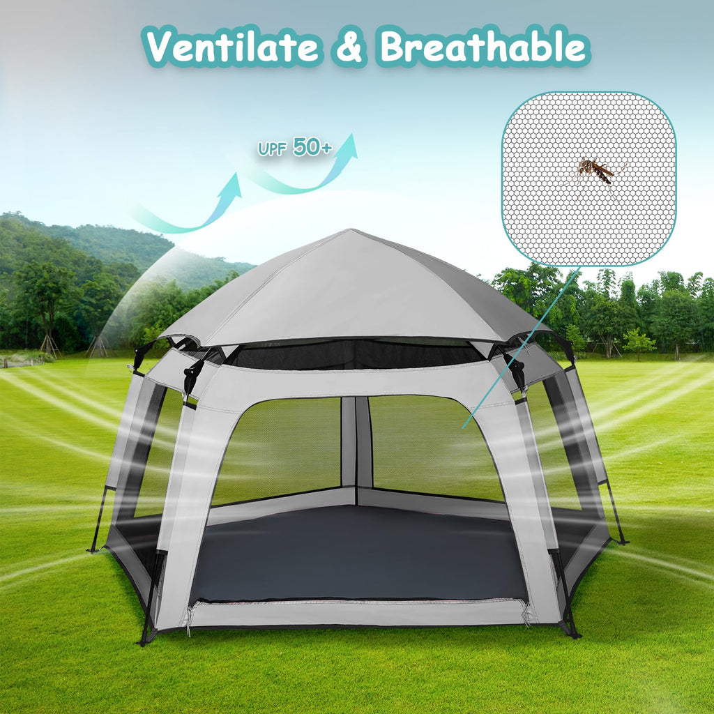 Pop-up Play Tent with Canopy Travel Bag A96627