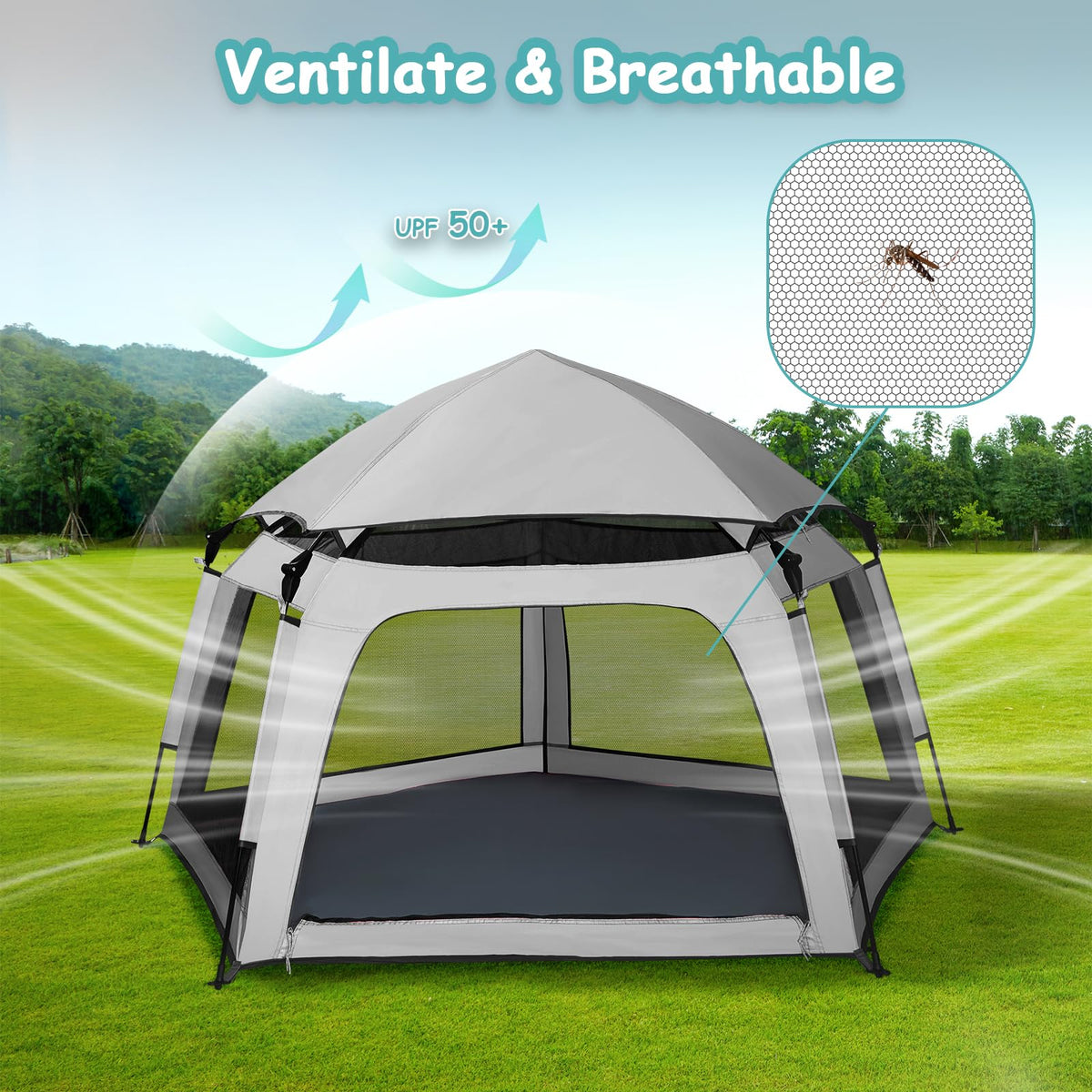 Pop-up Play Tent with Canopy Travel Bag A96627