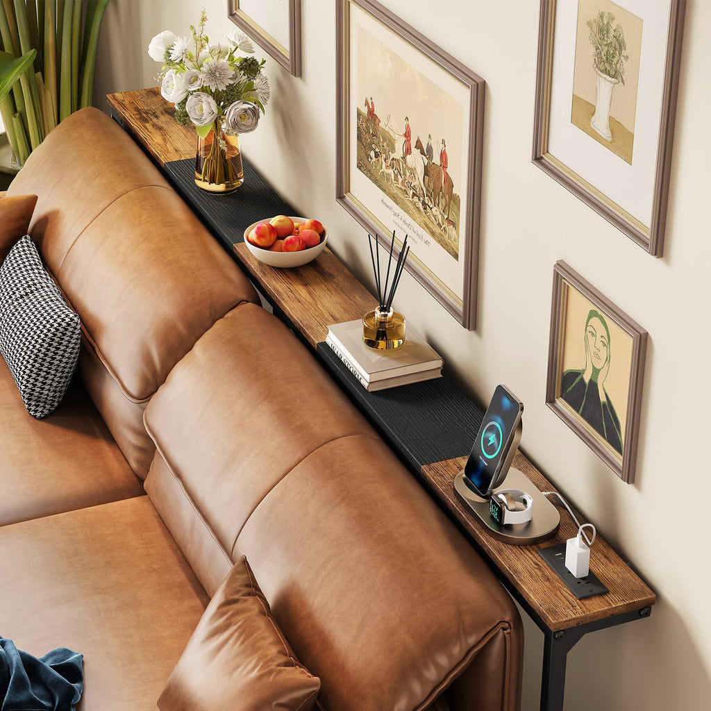 Narrow Console Table with Power Outlet U6962