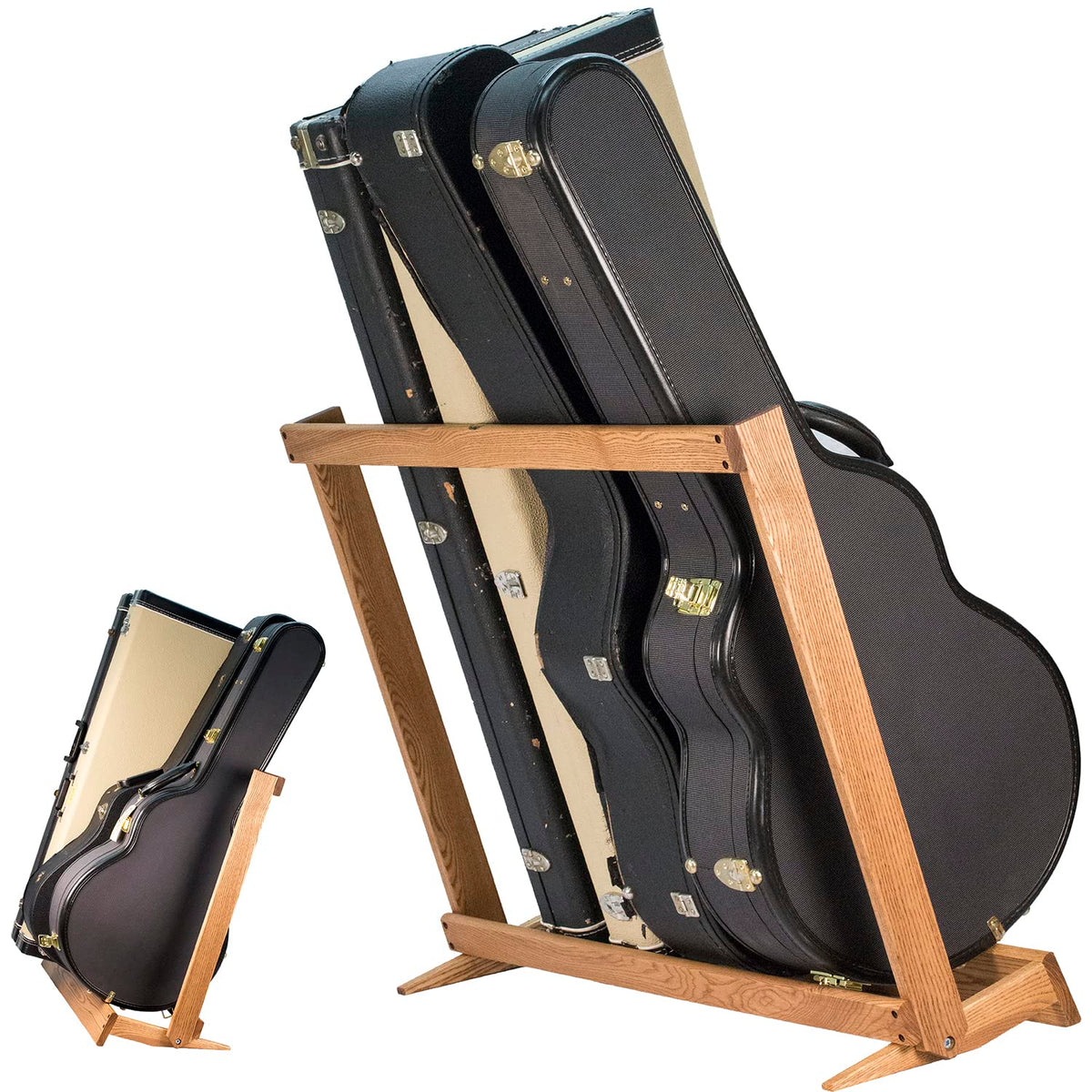 Folding Hardwood Guitar Case Rack W2076