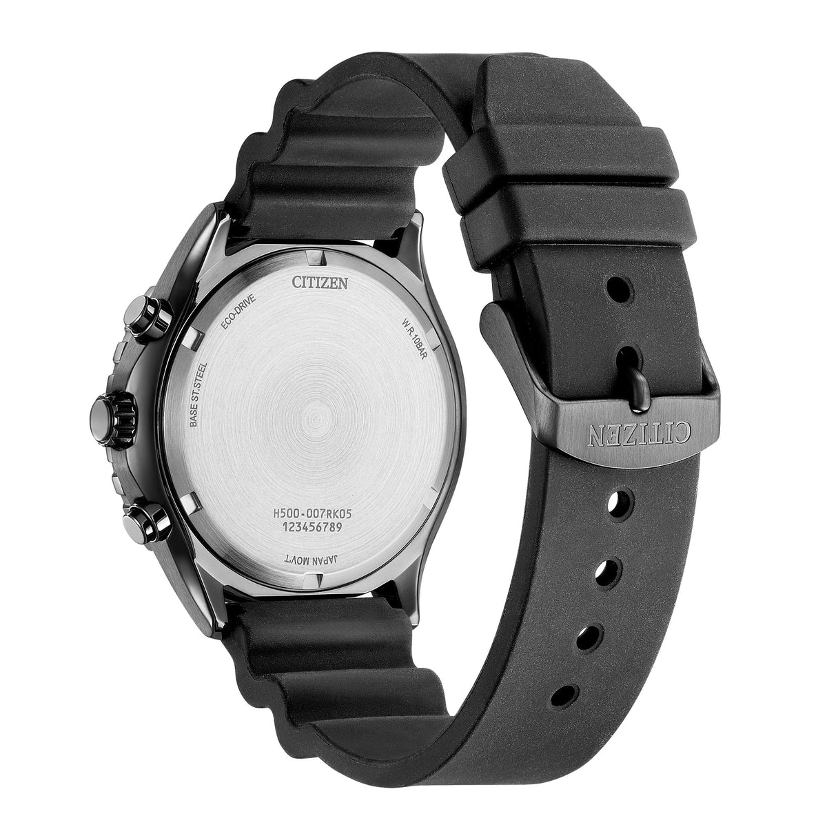 Black Stainless Steel Chronograph Watch R111813