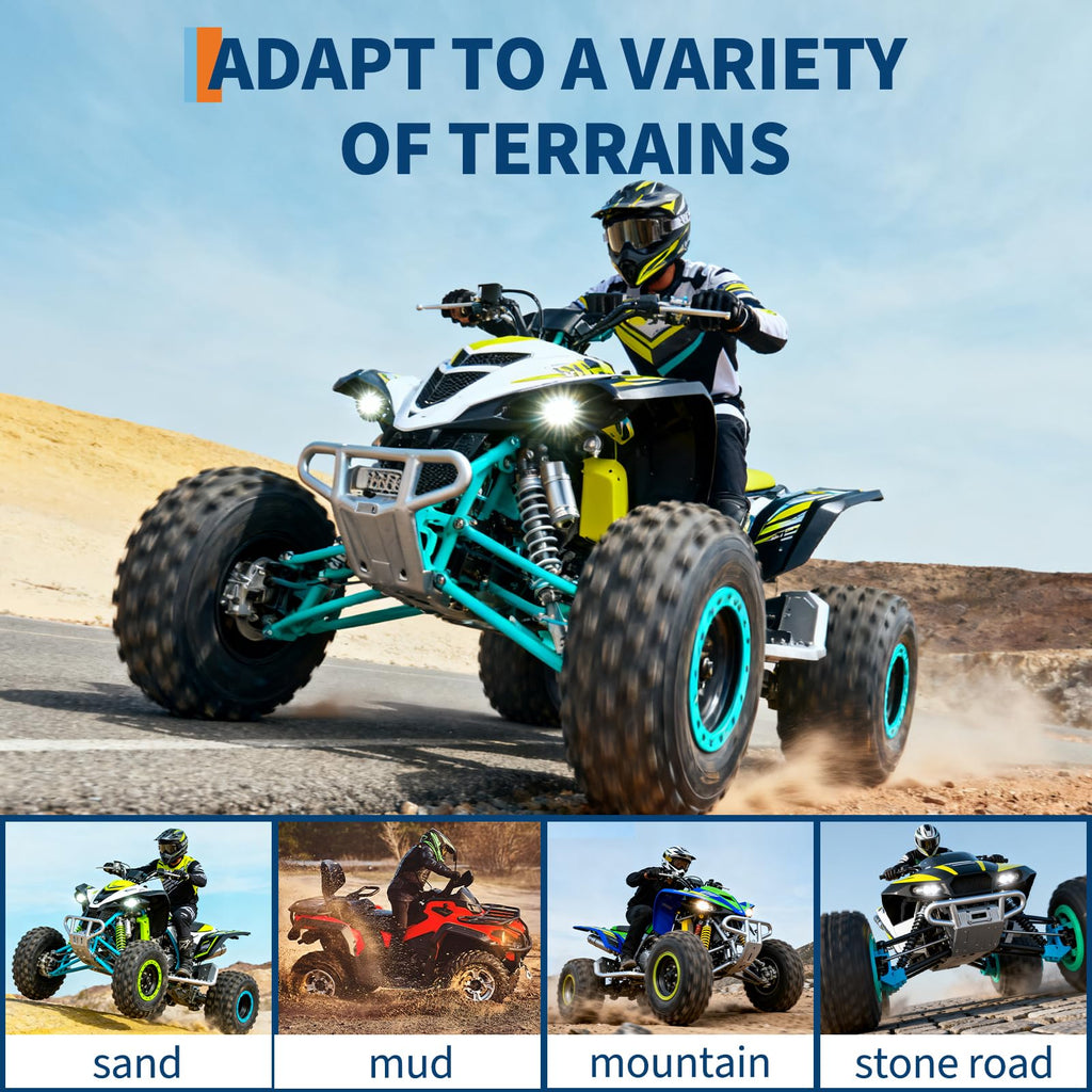 Set of 2 19x7-8 Tubeless ATV Tires V216