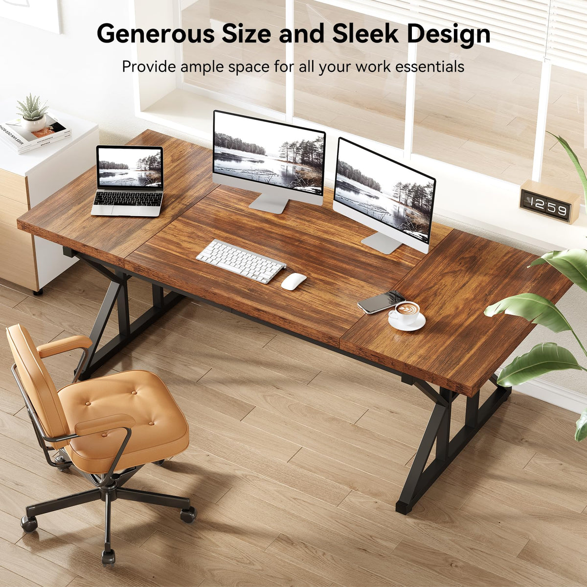 70.8-Inch Wooden Office Desk G7696