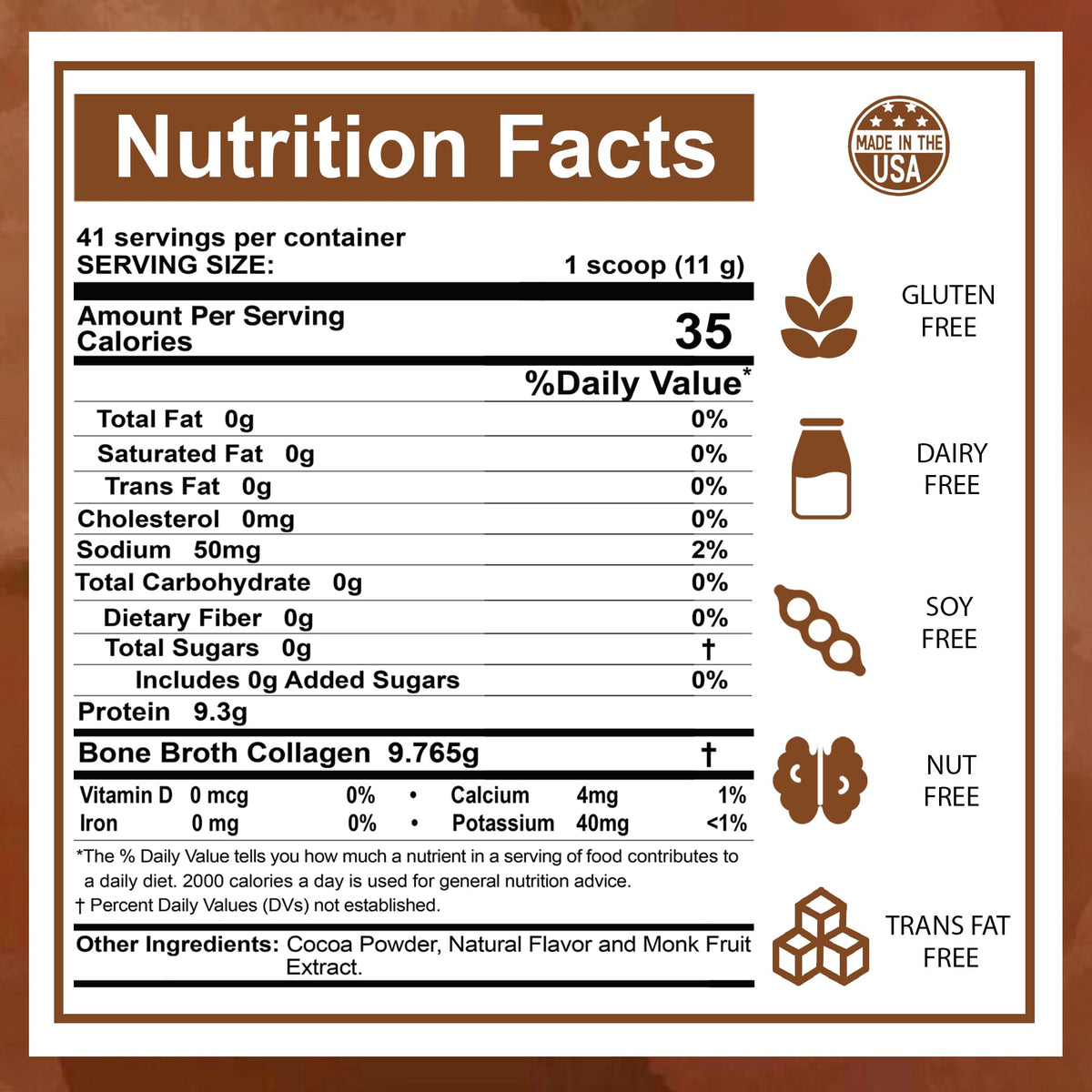 Bone Broth Protein Powder Hot Chocolate Cocoa Q7220