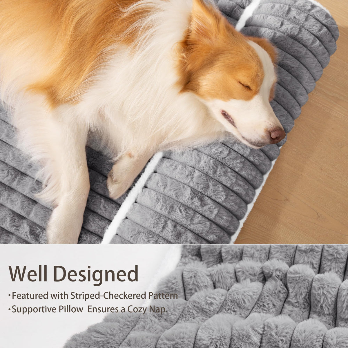 Large Dog Bed 36''X24'' Grey N928745