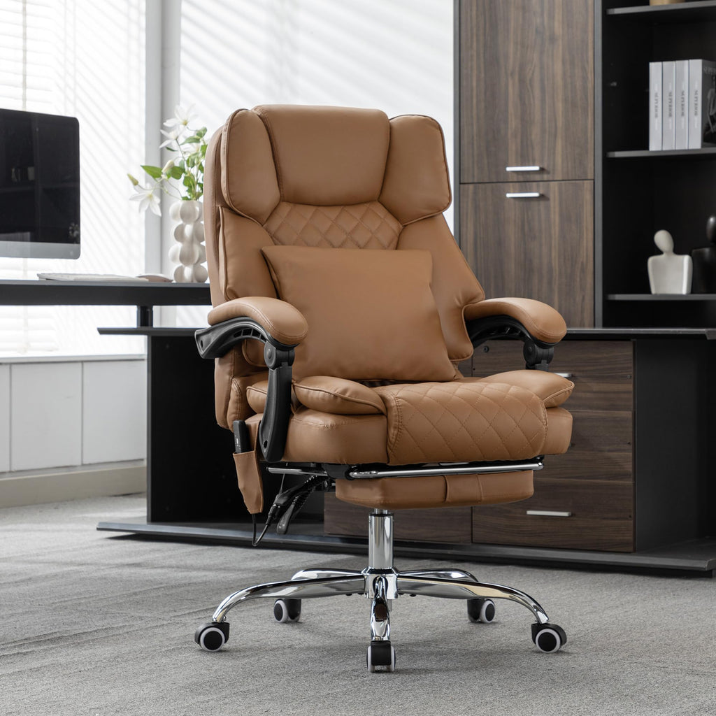 Heated Reclining Office Chair with Footrest B152