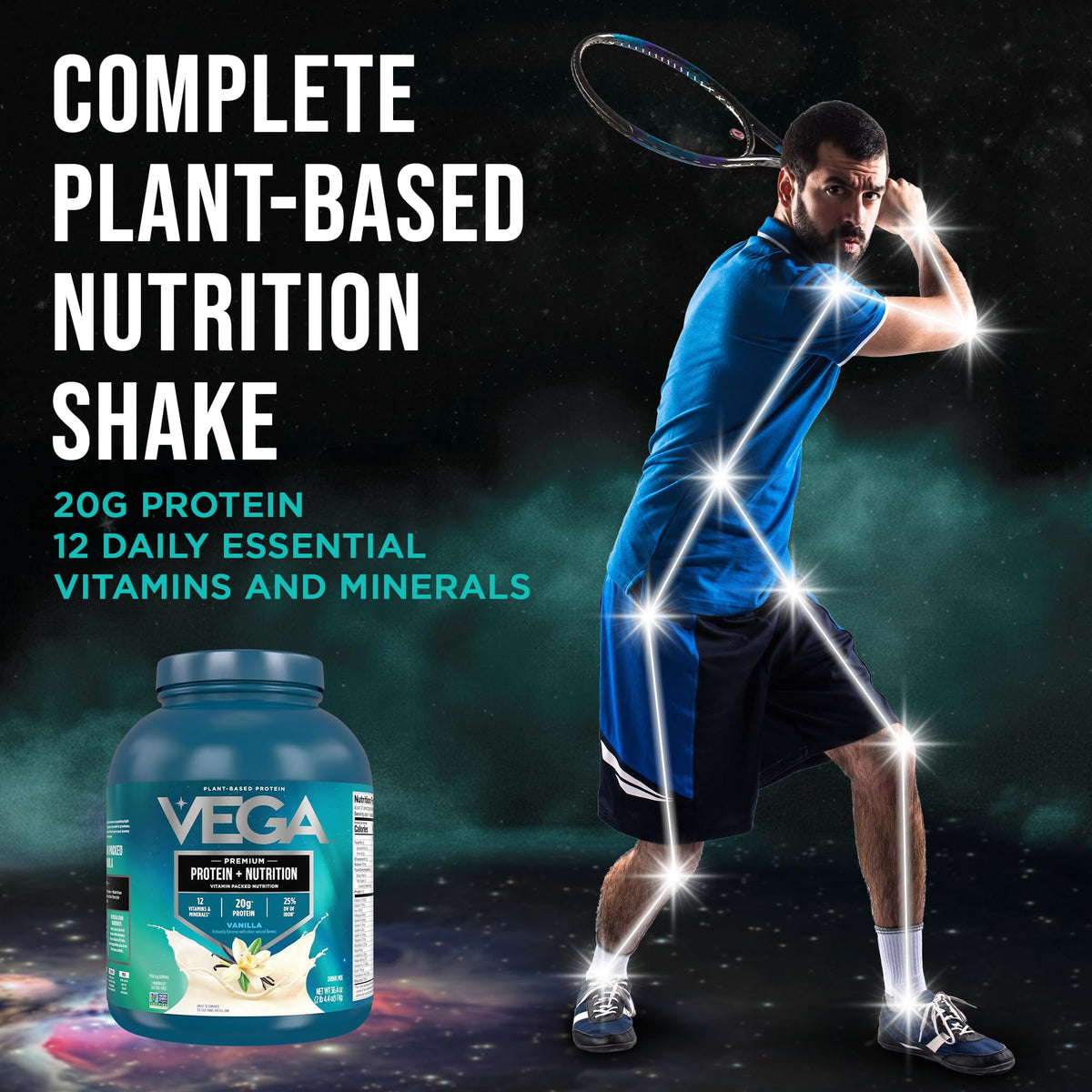 Plant Based Vegan Protein Powder Vanilla 2.3lbs K2231