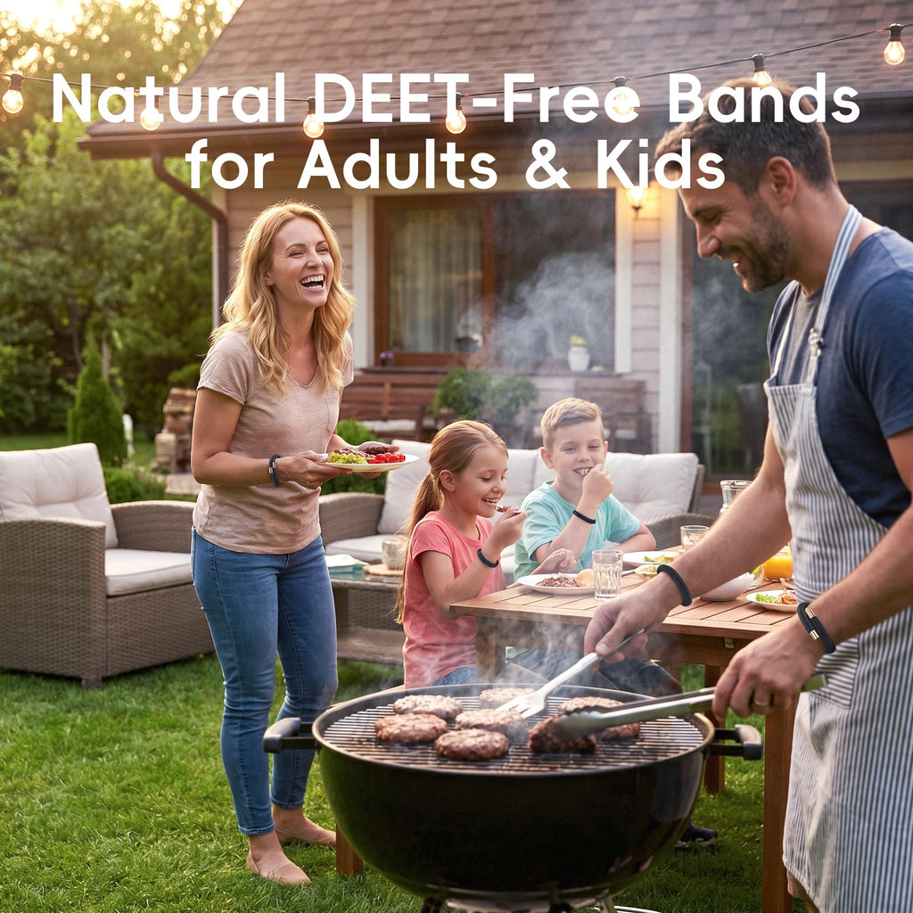 Black 4 Pack Mosquito Repellent Bracelets H491