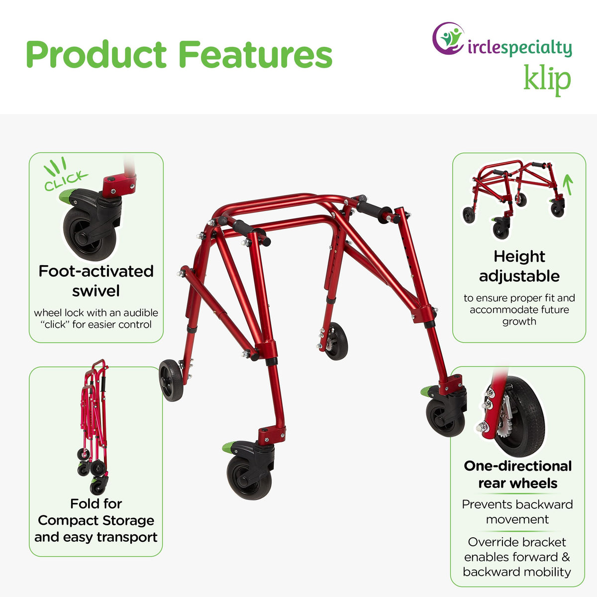 Posterior Rollator Walker 4 Wheel W67529