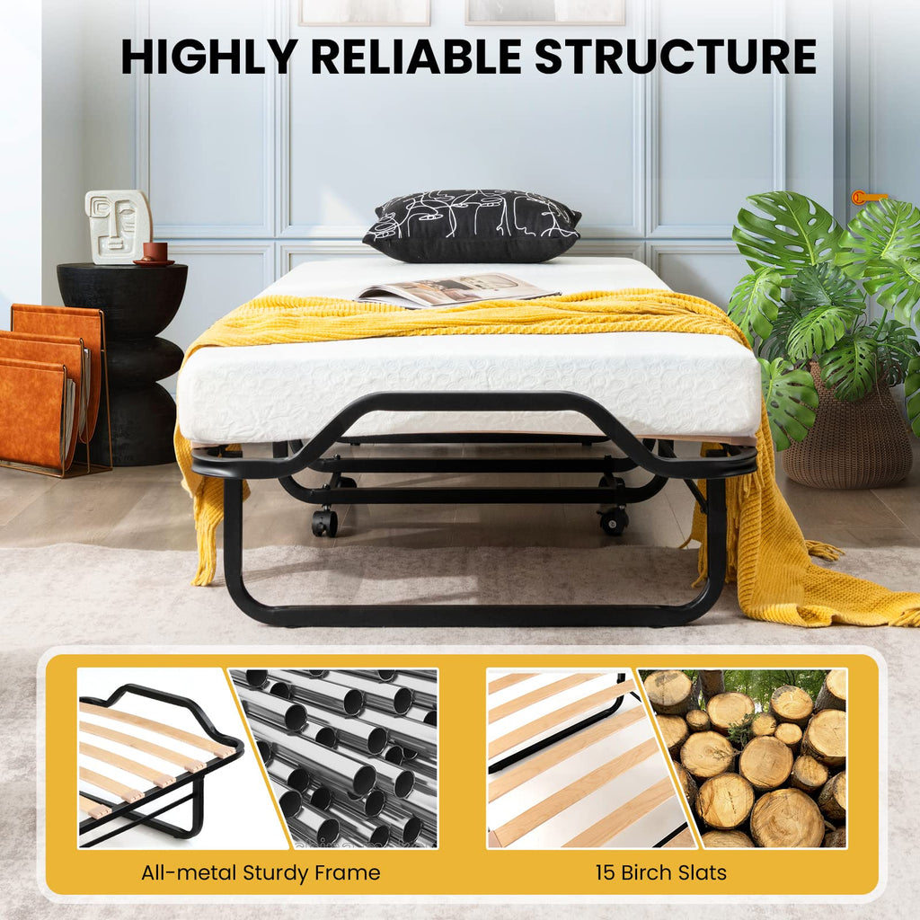 78.5” x 31” Folding Bed with 5” Memory Foam Mattress V6759