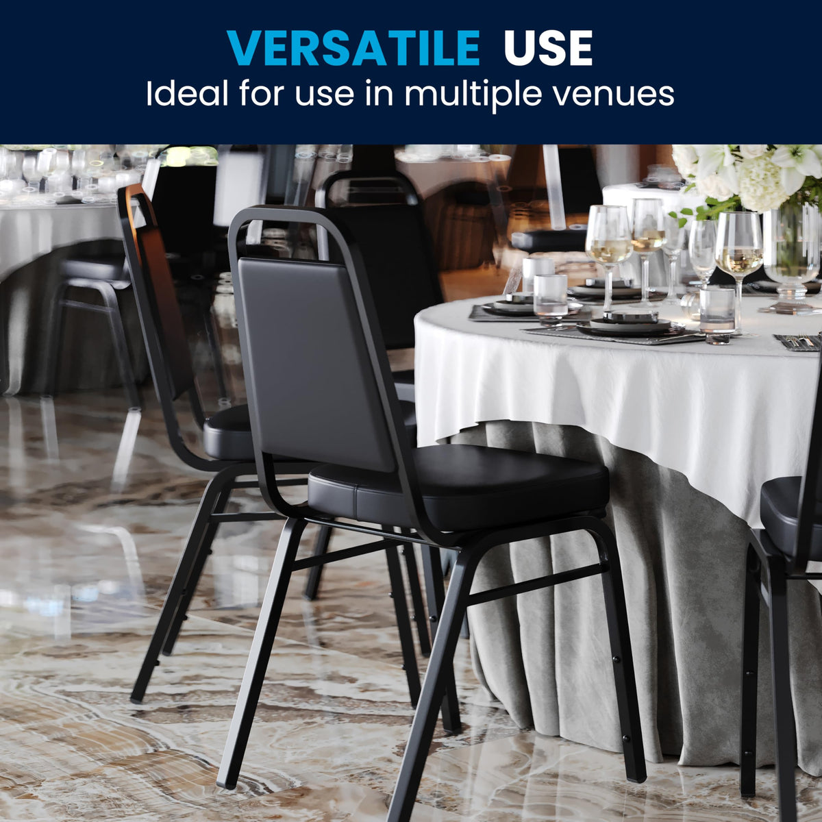 Black Stackable Banquet Chair U357