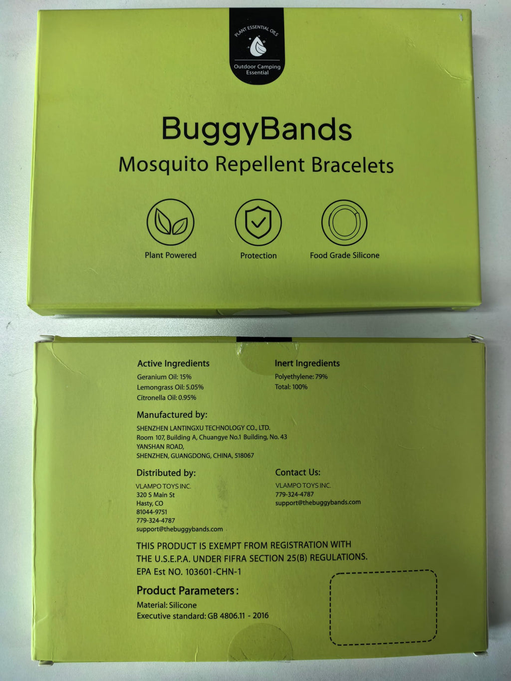 Black 4 Pack Mosquito Repellent Bracelets H491