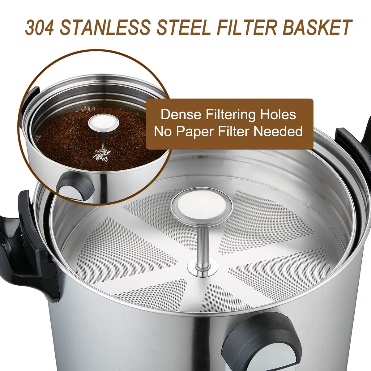 16L 304 Stainless Steel Commercial Coffee Urn B310415