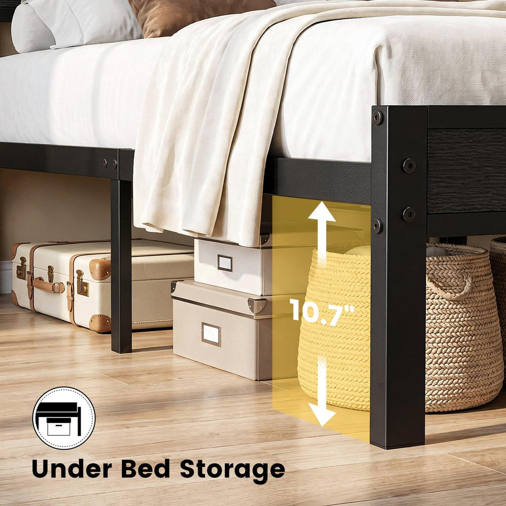 Twin Size Bed Frame with Storage Headboard and 2 Drawers I257410