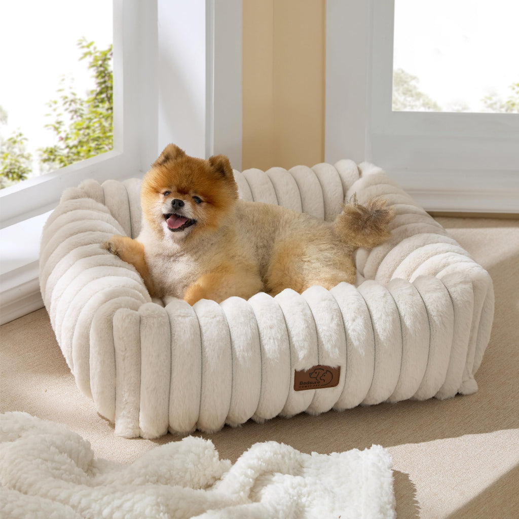Cream Washable Dog Bed E83386