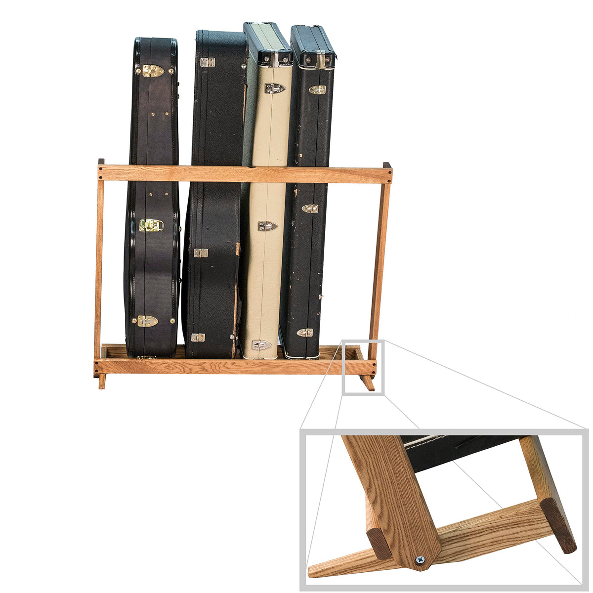 Folding Hardwood Guitar Case Rack W2076