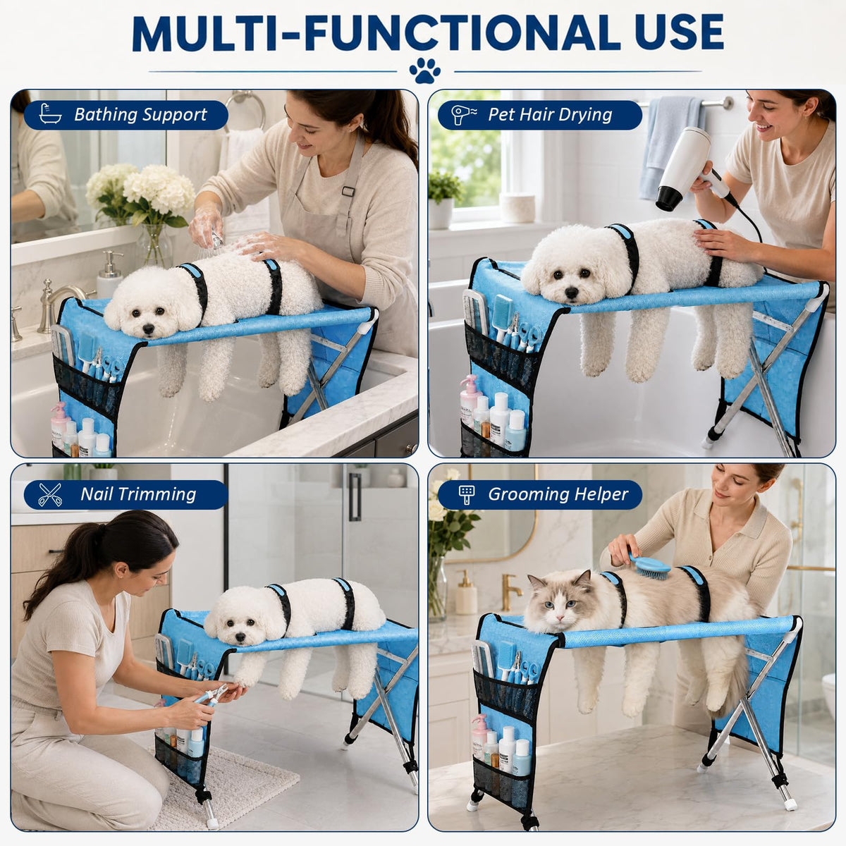 Pet Grooming Hammock with Stand D9912