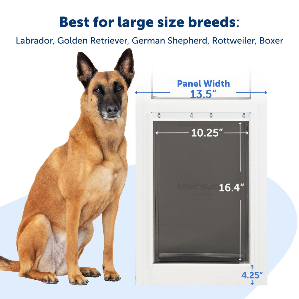 Sliding Glass Pet Door, Large, White U4942